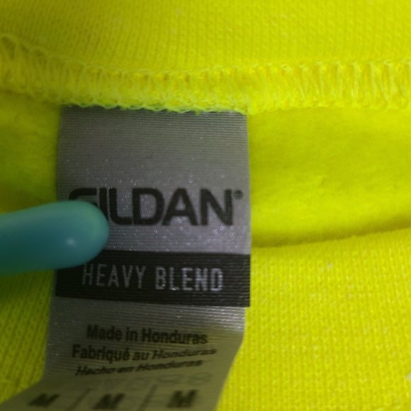 Doja Cat Cropped Graphic Pullover Sweatshirt Highlighter Yellow Women Size MNWOT - Picture 8 of 8